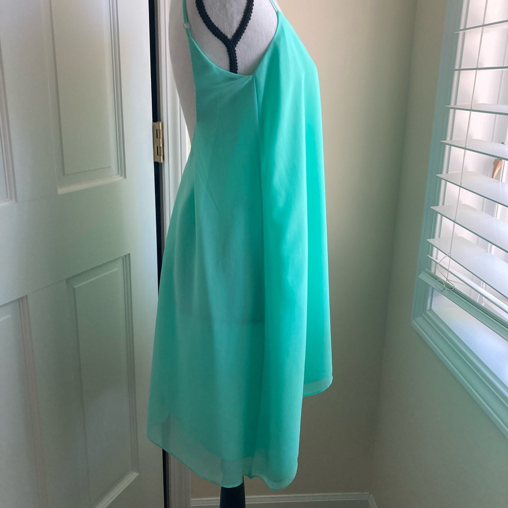 Bcbgeneration Mint Green Low Back Flowy Dress Xs - image 5